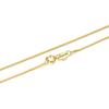 Solid Gold Over 925 Sterling Silver Chain Necklace for Women Teens DIY, 0.8mm Box Chain Super Thin & Strong Basic Chain