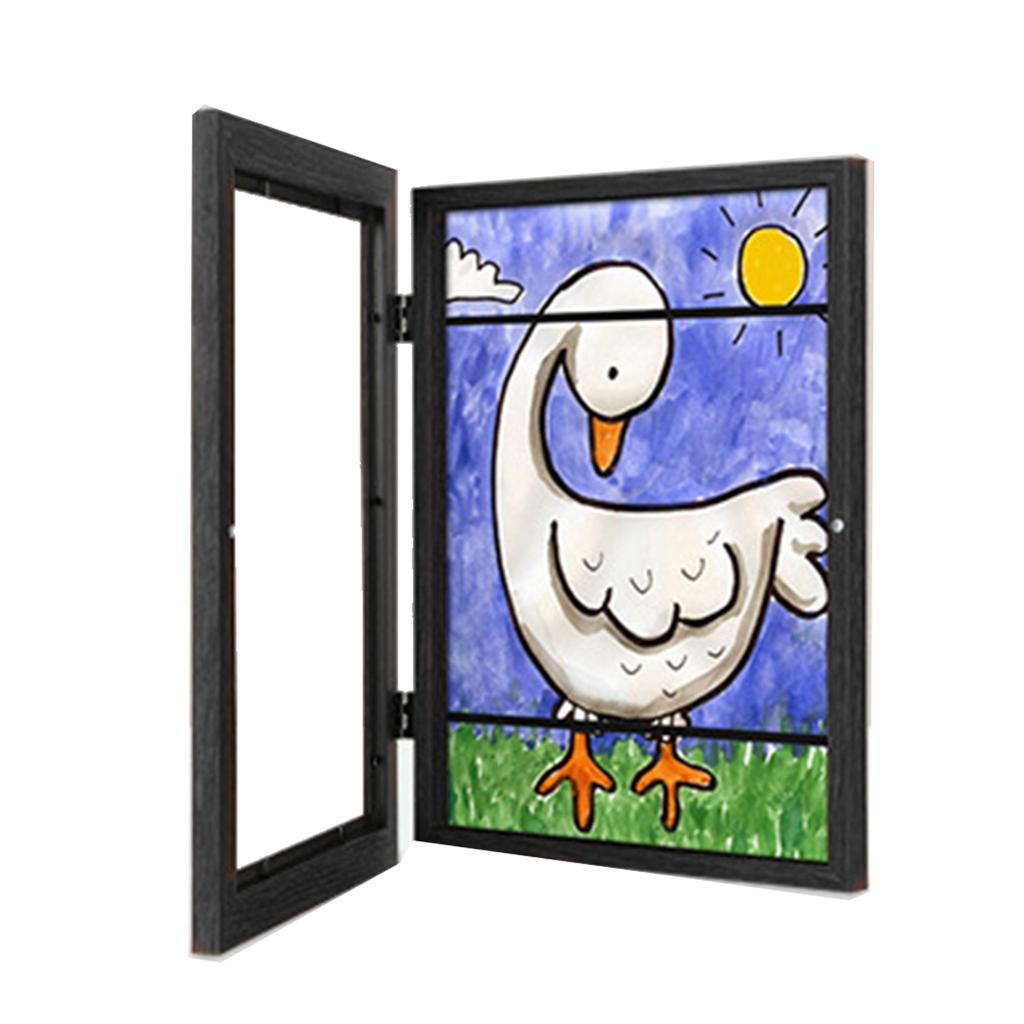 A4 Children Art Frame Sets Size Wooden Replaceable Photo Display for Poster Photo Drawing Paintings Pictures Display