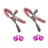 Pink Double Bells Nipple Clamps  Restraints  Kink Fetish Nipple & Clitoral Toys