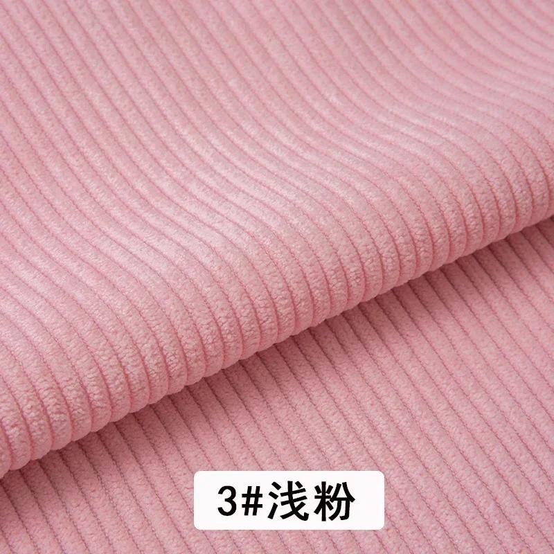 Corduroy Fabric Plain Medium Thick Strip Winter By The Meter for Clothes Bags Pant Shirts Sofa Sewing Soft Cloth Wearable Yellow