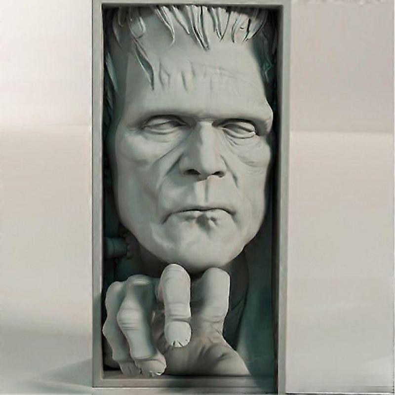 Frankenstein Buchstützen Bücherregal Dekoration Halloween Horror Hand Dekoration