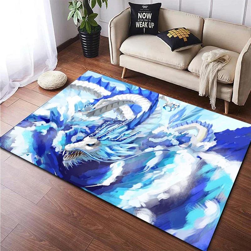 Ковер с принтом животного «Китайский дракон» для гостиной, ковер большого размера, мягкий коврик, фантастическое волшебное существо, нескользящие ковры, коврик для двери 40x60cm