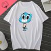 Funny Korean Amazing World Gumball Tshirt 100 Cotton Boys and Girls Y2k Clothes Short Sleeve Tee Mens Clothing