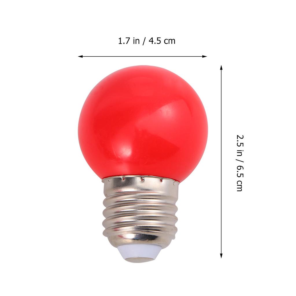 10pcs Led Bulbs Colorful Outdoor Waterproof E27 2W Pc Shell Bright Party Light For Garden Patio Yard Lawn Decoration Holiday