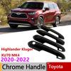 For Toyota Highlander Kluger XU70 MK4    Gloss Black Auto Door Handle Cover Car Exterior Styling Accessories Sticker