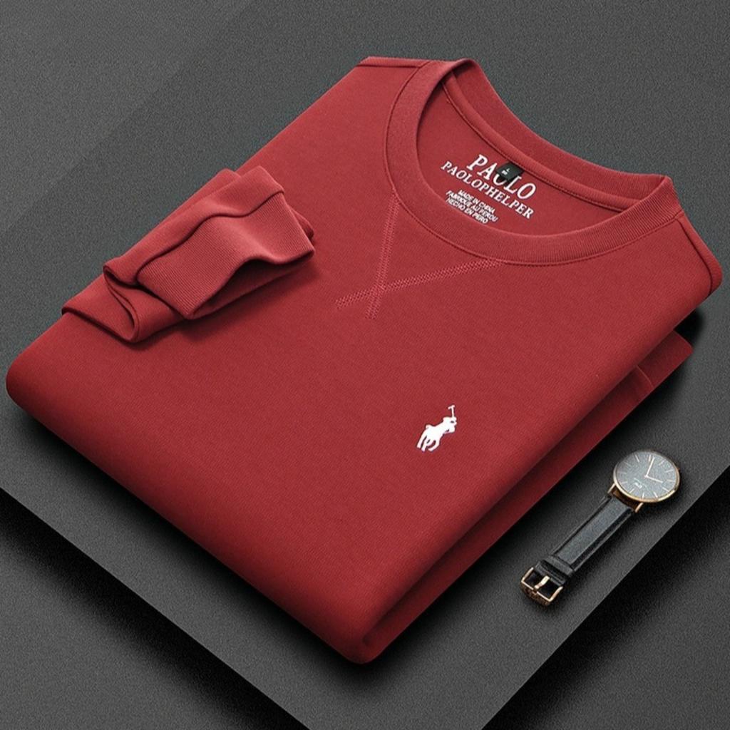 STORN Zimowe Męskie Ciepłe Bluzki Męskie Zimowe Termiczne z Długim Rękawem z Okrągłym Dekoltem Modna Koszulka