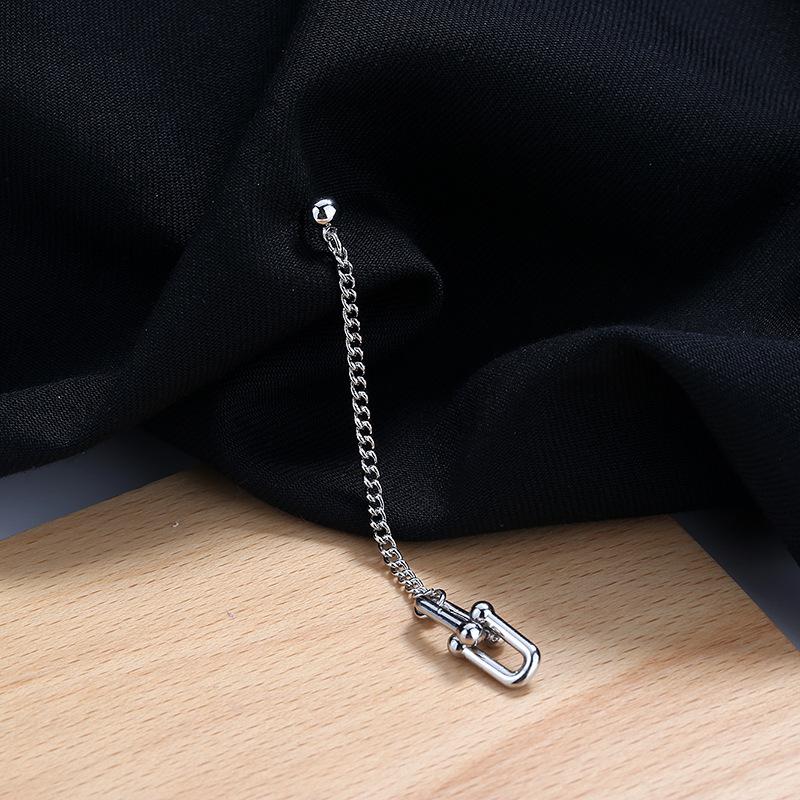 Elegant Temperament Long Stud Earrings Female Modern Girl Internet Celebrities Ins Fashion Creative U-Shaped Horseshoe Buckle Earrings