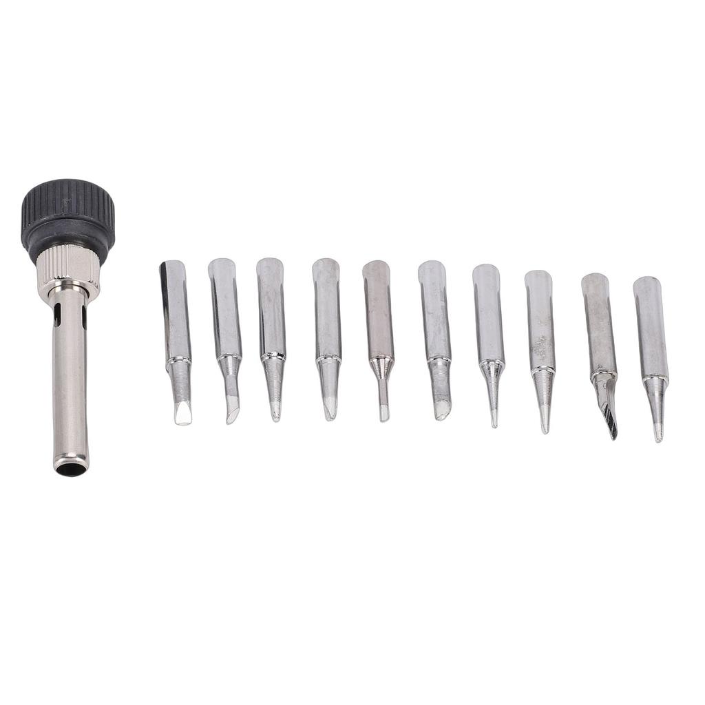 10Pcs Soldering Iron Tips Set Stainless Steel for Soldering Stations with 1 Retaining Sleeve
