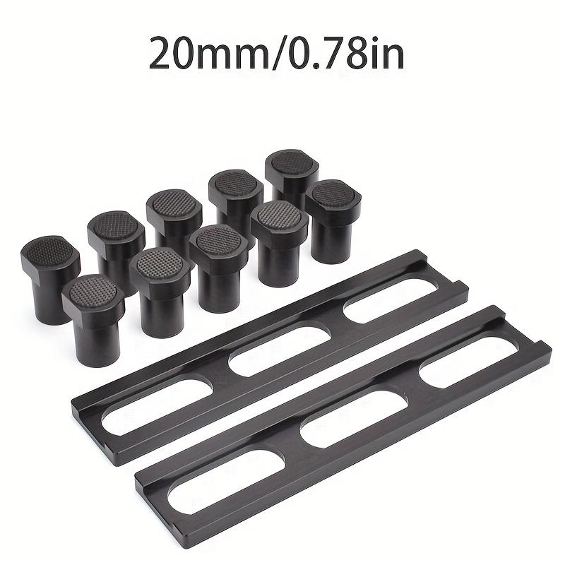 

1set Planing Stop Board For 19/20mm Hole Workbench Fixing Clamp Aluminum Alloy Baffle Plate Positioning Carpenter Woodworking To As shown
