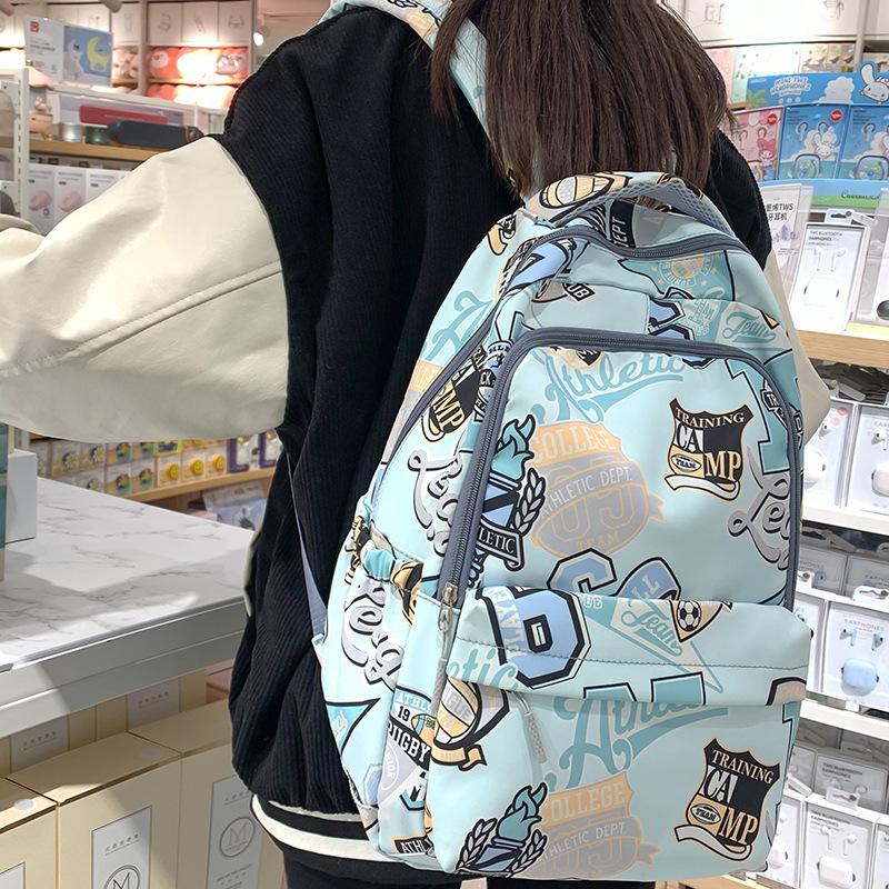 High School Students Backpack Elementary School Students Girls Junior High School Students Graffiti Children's Backpack