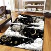 Black White Crocodile Pattern Square Carpet,Area Rug,Carpet Rug for Living Room Bedroom Sofa Playroom Decor,Non-slip Floor Mat,Holiday Birthday Gifts