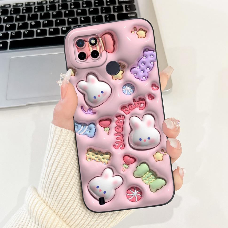 For Realme C21Y Case Luxury Painted Cover  RMX3261 RMX3263 Soft Silicone Phone Case For Realme C 21Y C21Y Coque TPU Back Cover