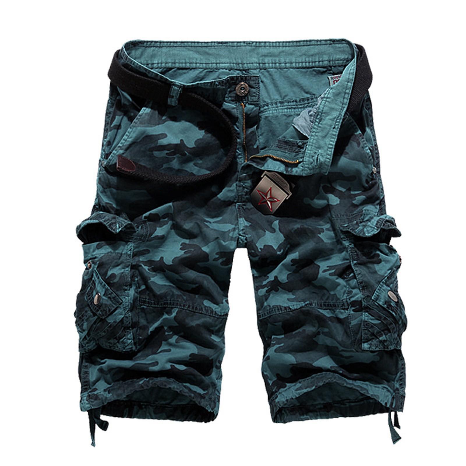 

Fashion Mens Casual Pocket Beach Work Casual Short Trouser Shorts Pants 38 небо синє кольору