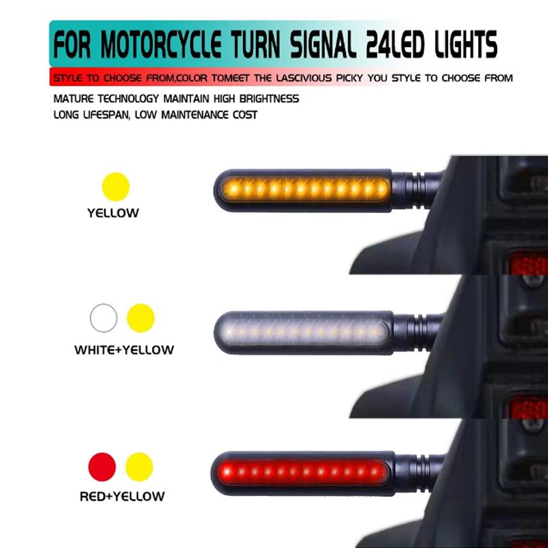Motorcycle LED Turn Signals Directional Indicators Flashing Rear Tail Brake Flasher Light Stop Signal Lights Motorcycle DRL Lamp