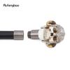 White Resin Skull  Ram's Horn Helmet Head Walking Cane Fashion Decorative Steel Stick Gentleman Performance Stage Cane 93cm