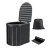One-piece Design Folding Toilet Flip-top Camping Toilet Vehicle-mounted Toilet  RV Travel