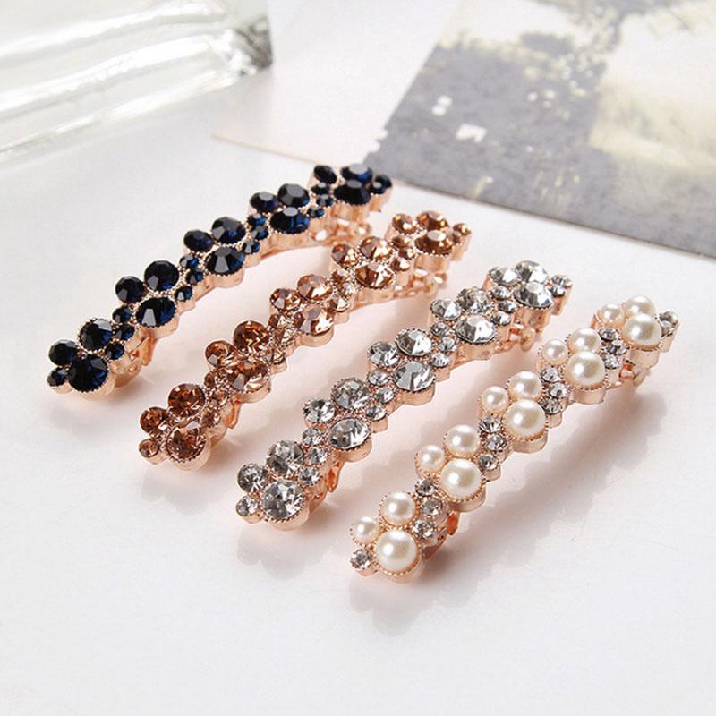 Barrettes en perles de cristal pour femmes, 1 pièce, mode élégante, pince à cheveux pour filles, accessoires pour cheveux