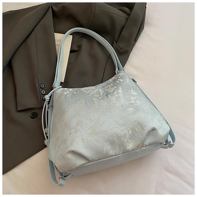 New Chinese style national style bag women's large capacity 2025 summer new fashion shoulder bag double shoulder commuter tote bag