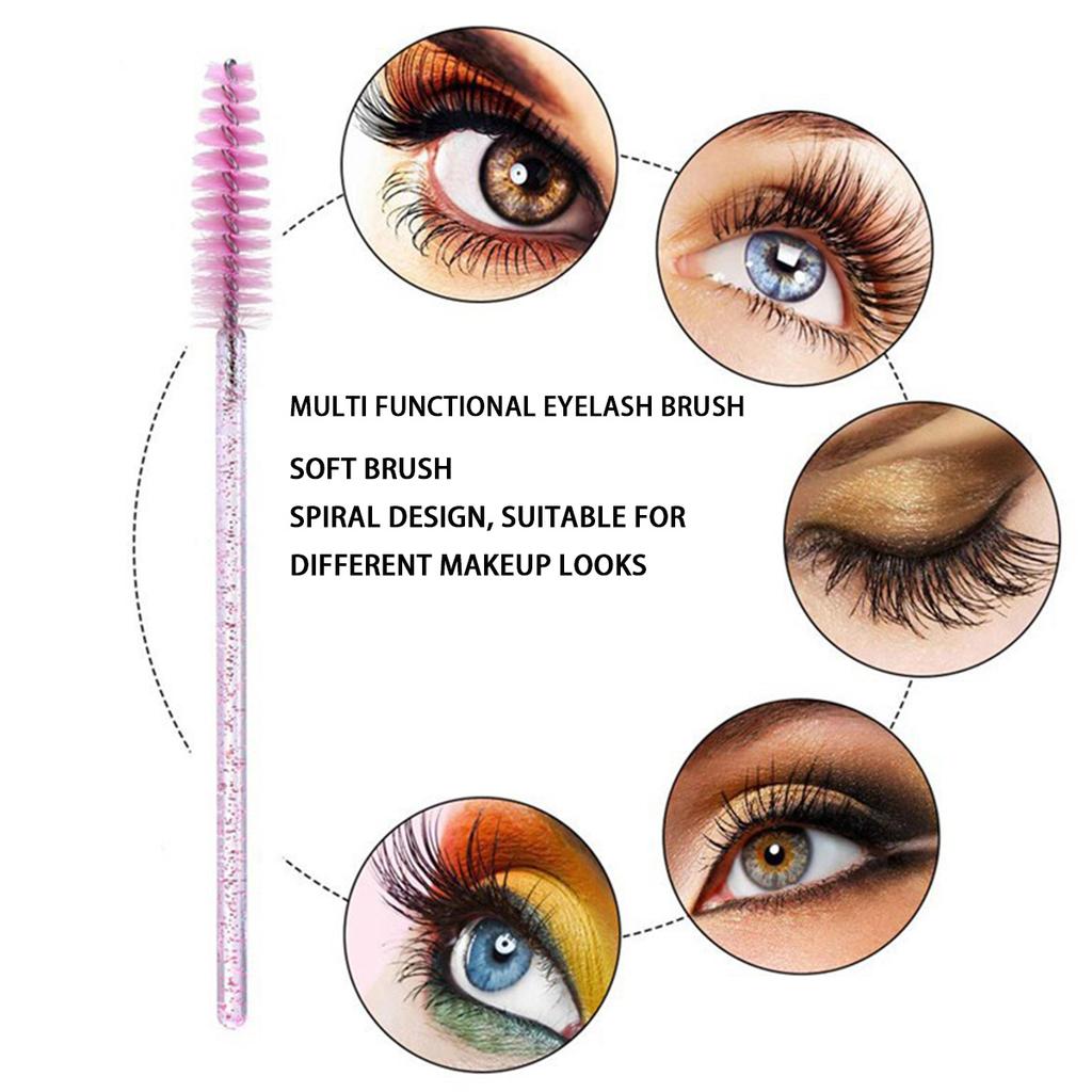 500/1000pcs Eyelash Brush Applicator Wholesale Lash Mascara Wands Brushes For Eyelash Extension Eyebrow Spoolies Beauty Tools