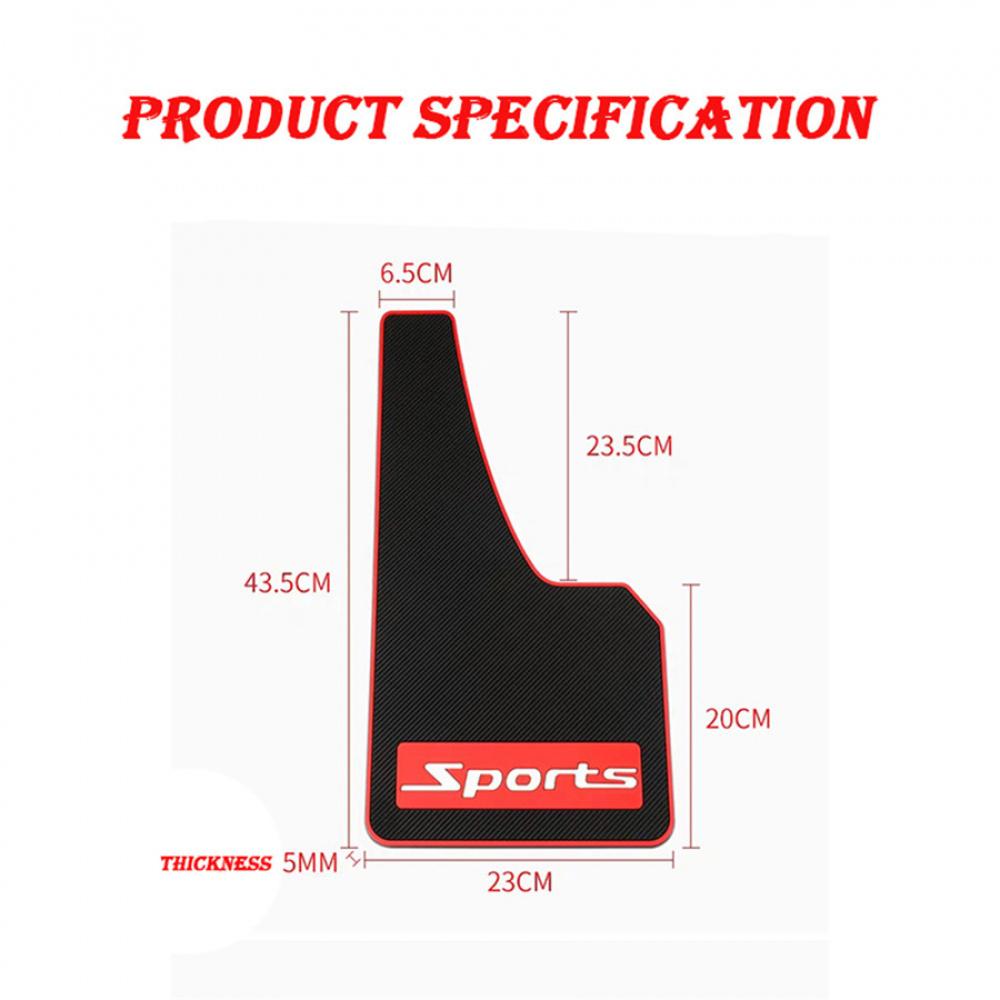 4 Pezzi Parafango Parafanghi Copri Parafango in Gomma Nera per Auto Anti-Collisione 43.5X23X5Cm