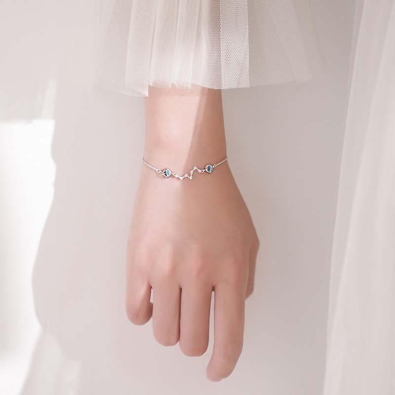 Polaris Bracelet Day Creative Simple Personality Student Lucky Aurora Colorful Moonstone Bracelet Female