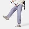 Li-Ning Solid Color Elastic Waist Mid Rise Versatile Cuffed Casual Pants Women bottoms AKLV964-5