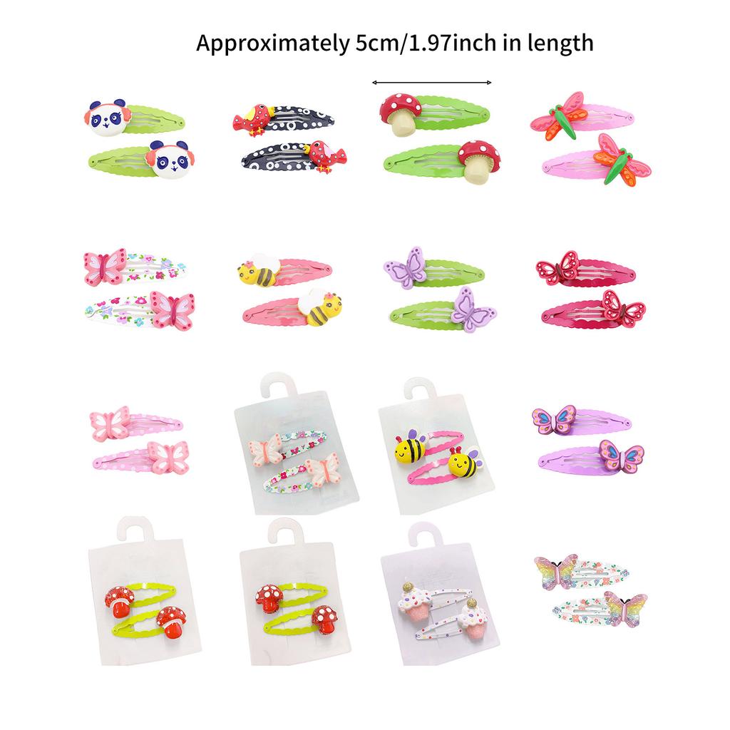 Girls Hair Clip Mushroom Women Kid Hairgrips Butterfly Headdress Barrettes Snail Shape Sweet 2000s Girls Hairpins