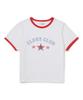 CLOVE [26Sm Clove] Star Logo Ringer T-Shirt (White)