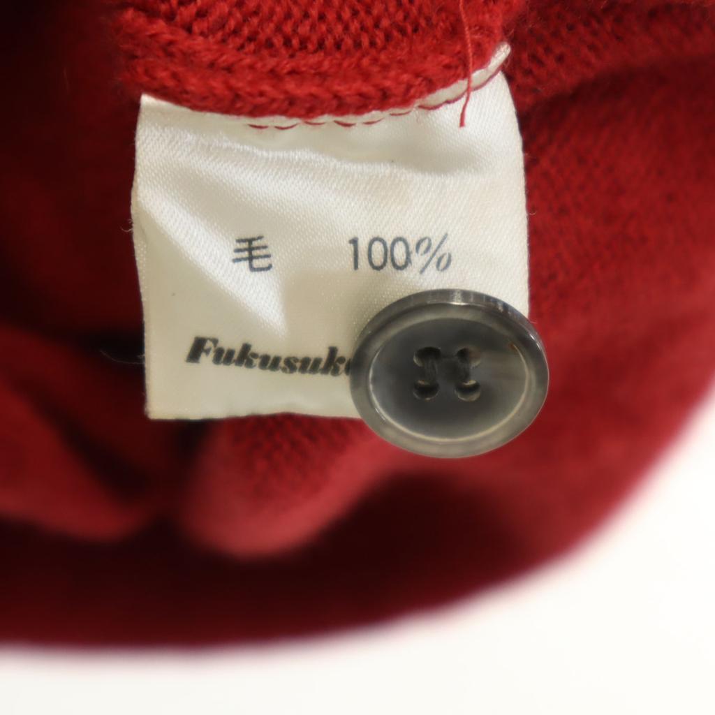 YVES SAINT LAURENT 90s Old Long sleeve V neck knit cardigan L Red Women Used