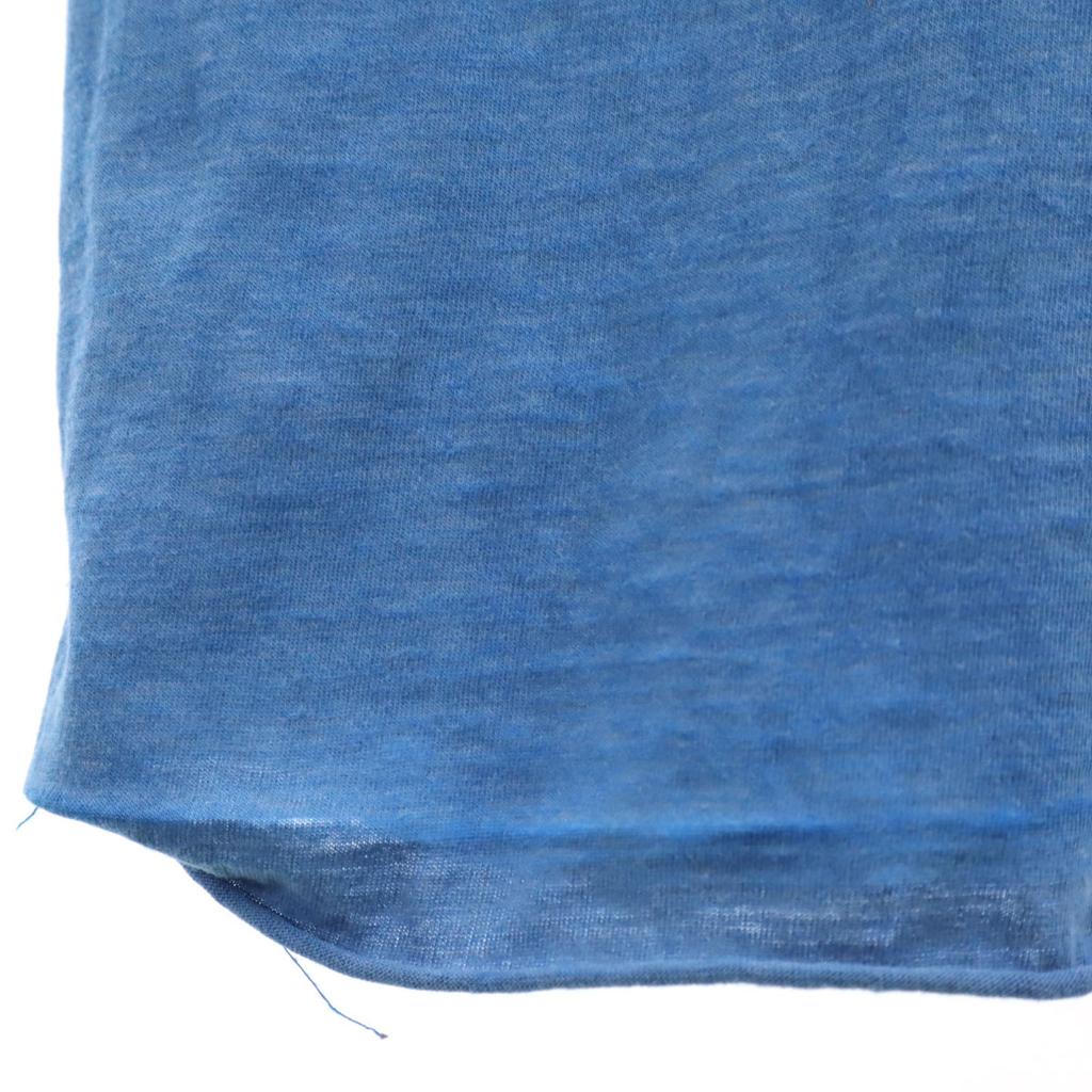 70s 80s Vintage Short Sleeve T-shirt Blue Single Stitch Men's Used