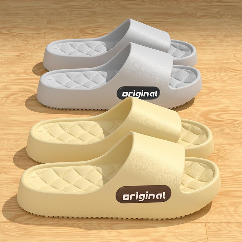 Fashion Slippers 2025 Summer New Anti Slip Soft Soled Couple's Slippers for Home Cool Slippers Thick Soled Bathroom Outdoor Wear