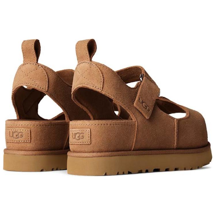 UGG Goldenstar Hi Suede Simple Comfortable Slide Sandals Women Sandals Brown 1167356-CHE