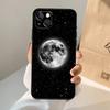 Moon Stars Space Phone Case For iPhone 17 Air 16 15 14 13 12 11 Pro Max 12 13 mini 15 16 Plus 16e Cover Coque