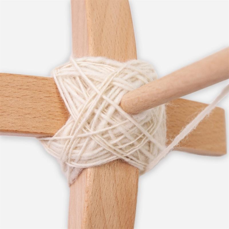 Crosses-Shaped Wooden Turkish Spindle Drop Spindle Crocheting Spinner Tool Sewing Accessories for Yarn Weaving Wool