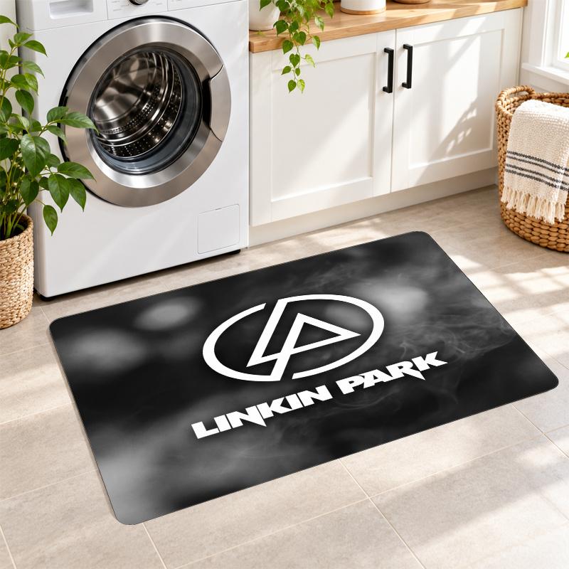 Flannel Kitchen Mat Linkin Park Soft Area Rug Non Slip Floor Carpet Home Decoration