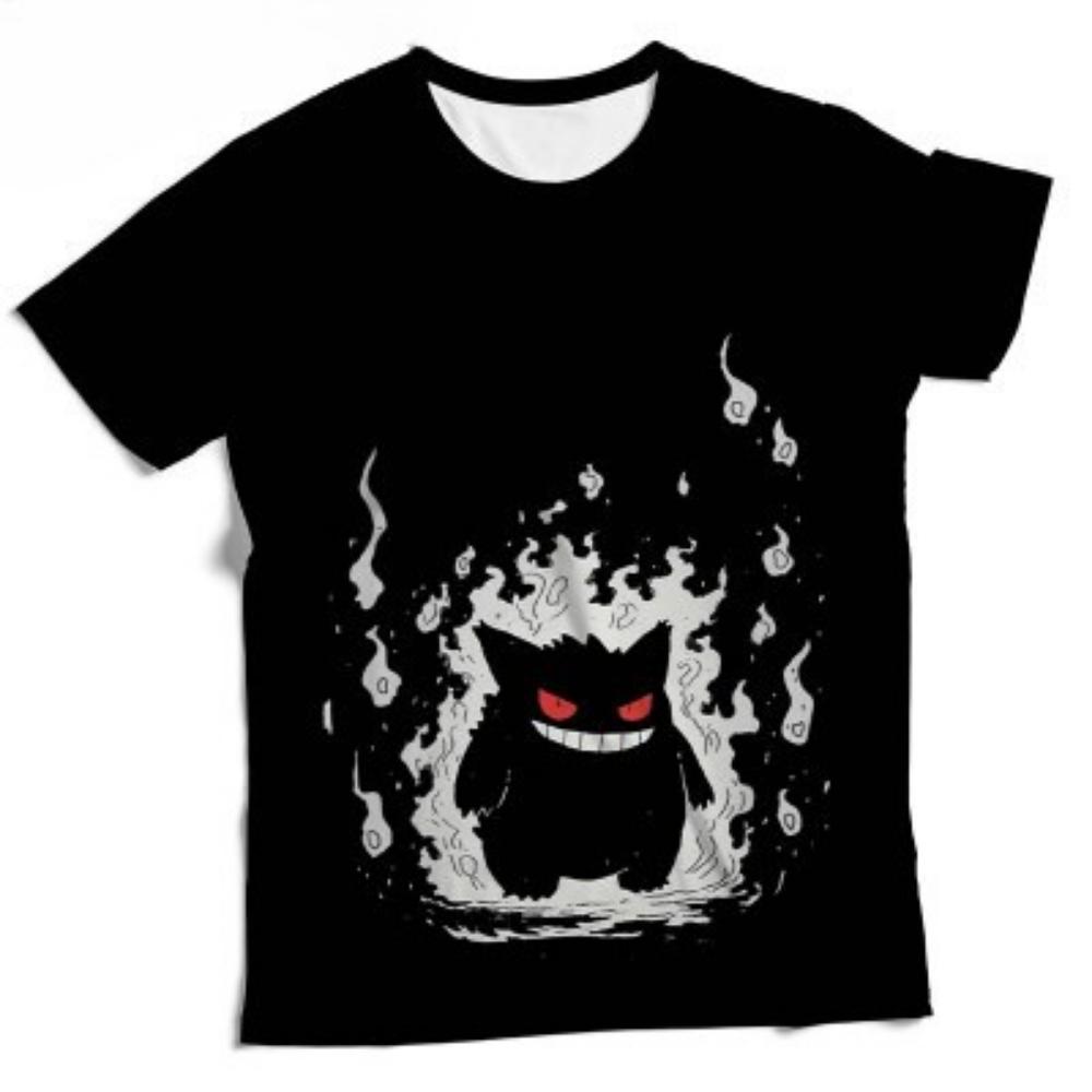 2026 Hot Selling Fashion New Pok É Mon Geng Ghost Creative Design Pattern T-shirt for Men and Women Loose Street T-shirt