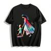 Warm Mother Child Hand Holding Print Casual Top Family Love Tee Pure Cotton T-shirt