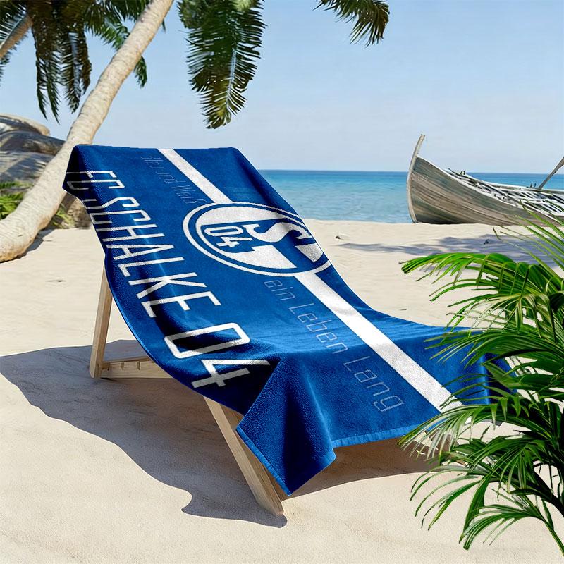 Schalke 04 Logo Print Beach Towel, Large Soft Quick Dry Towel for Beach Camping Swimming