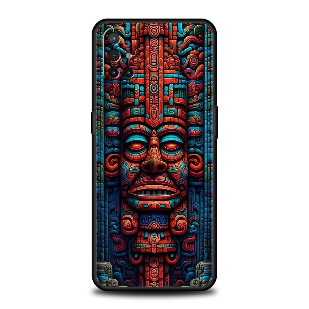 Phone Case For Oneplus 13R 13 12 10T 11 R10 Nord N100 N200 N10 9 9R CE 2 3 Z Pro Lite 5G Soft TPU Cover Vintage Totem Painting