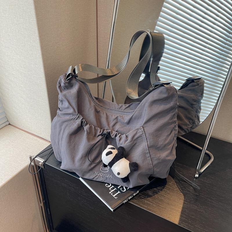 Student Class Pleated Shoulder Bag Large Capacity Women's Bag Crossbody Bag