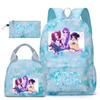 KPop Demon Hunters Student Backpack Crossbody Bag Casual Pencil Case Set of 3 Fashion Trendy Unisex
