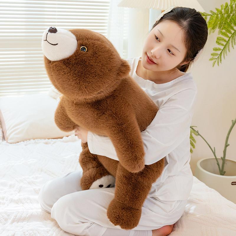 Bear Polar Lying Plush Toy Cartoon Stuffed Doll Bedroom Decoration Kids Gift