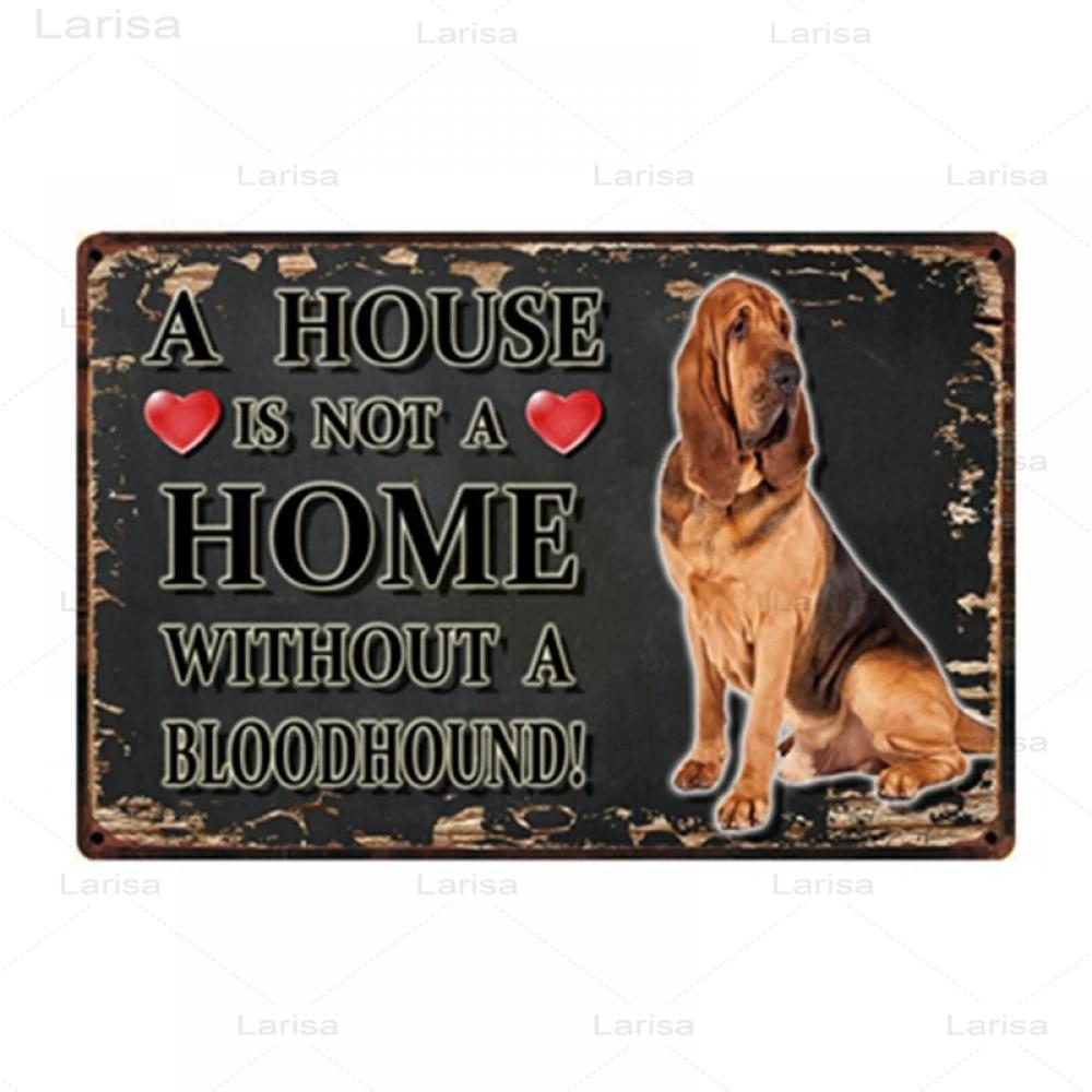 Pets Animal Dog Metal Poster Pitbull Bulldog Chihuahua Tin Sign Vintage Plate Home Decor Bar Pet Shop Wall Art Metal Painting