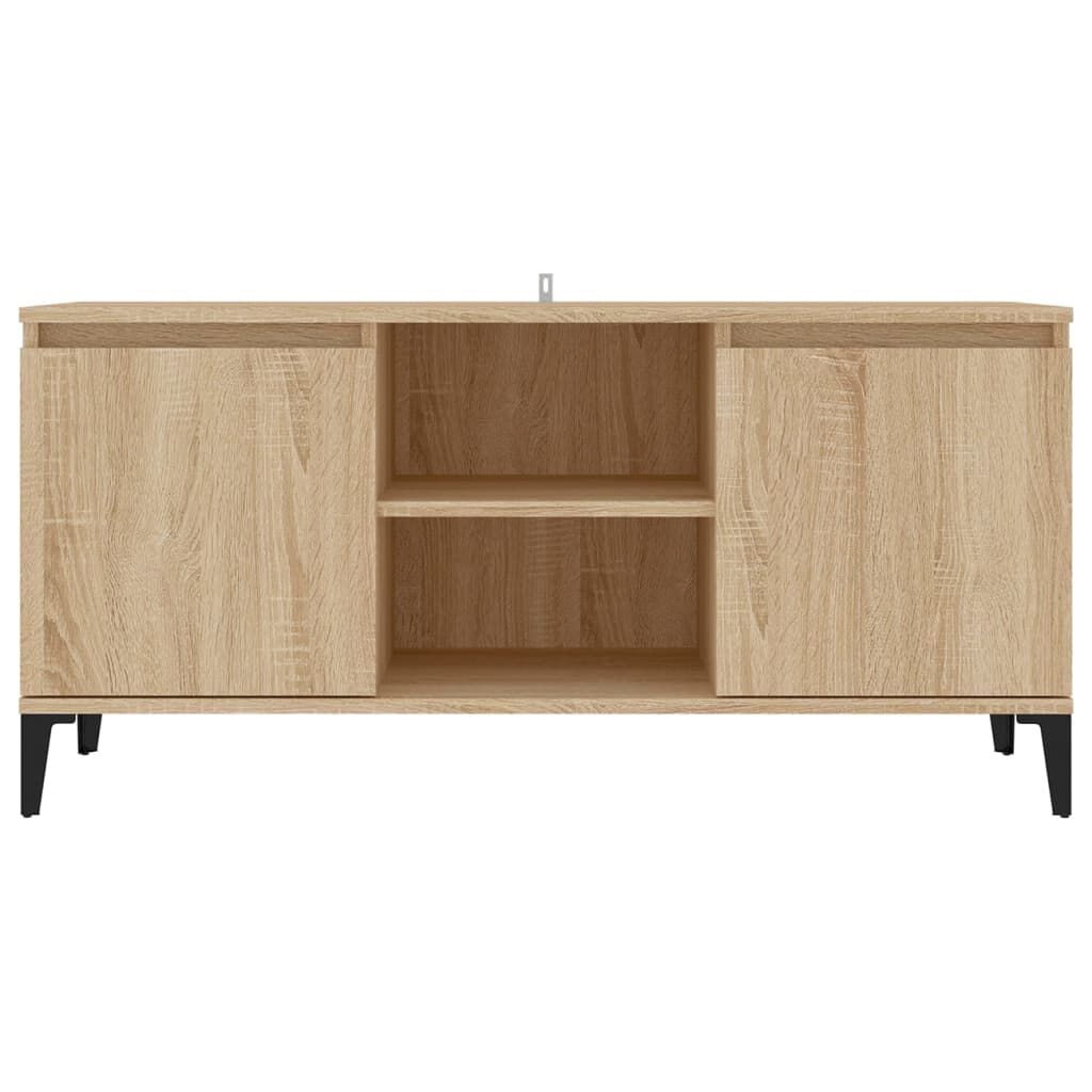 vidaXL TV-Schrank Mit Metallbeinen Sonoma-Eiche 103,5x35x50 Cm