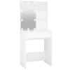 Makeup Table with LED Lights White 60x40x140 cm