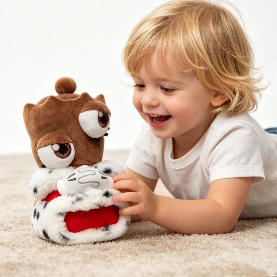 Circus Plush Toy Cartoon Character Stuffed Animal with Crown & Cape 21cm Soft Fantasy Animal Doll Birthday Gift for Kids Fans