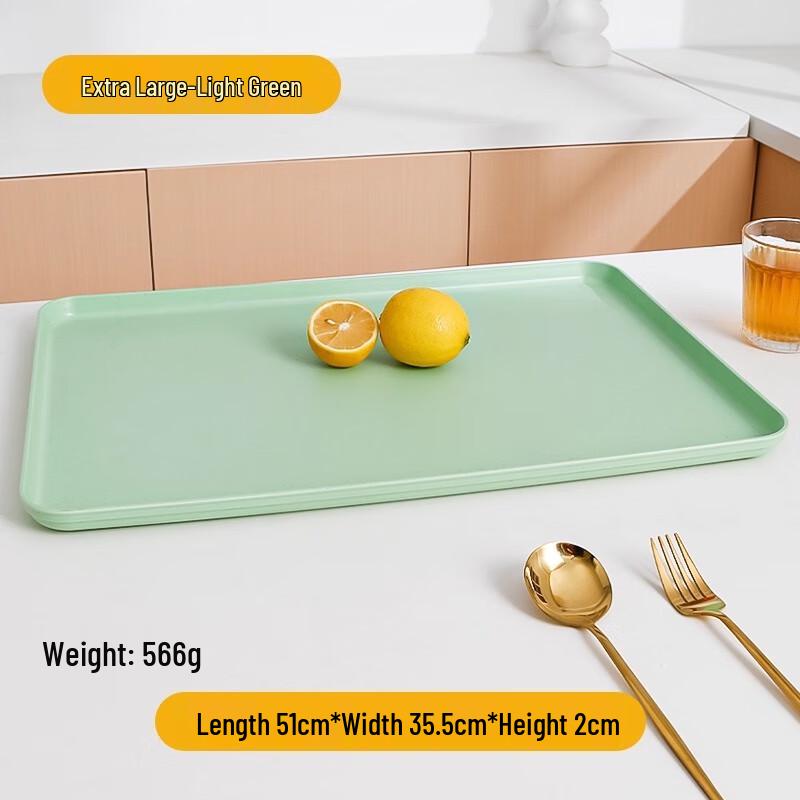 Rectangular Straw Tea Tray Set