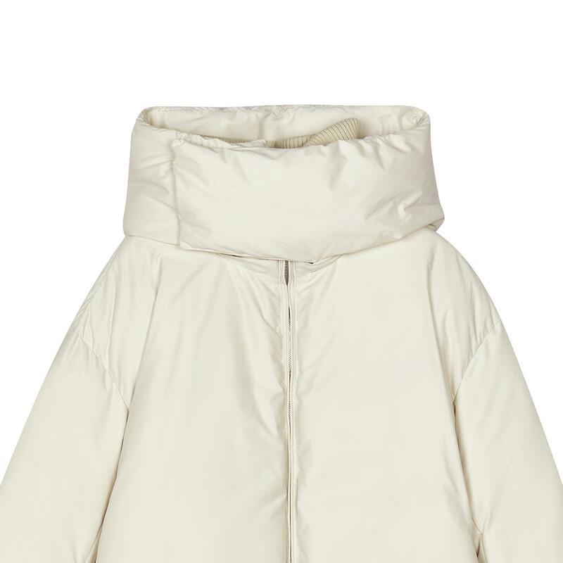 LESS Women's 2024 Winter Loose Stand Collar Long Down Jacket