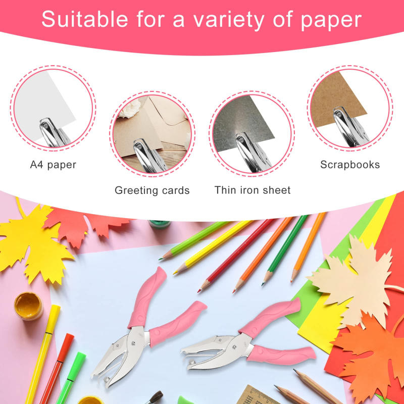 Small Round Hole Single Hole Punching Machines DIY  Simple Manual Punching Machine Cute Handheld Paper Punching Tool