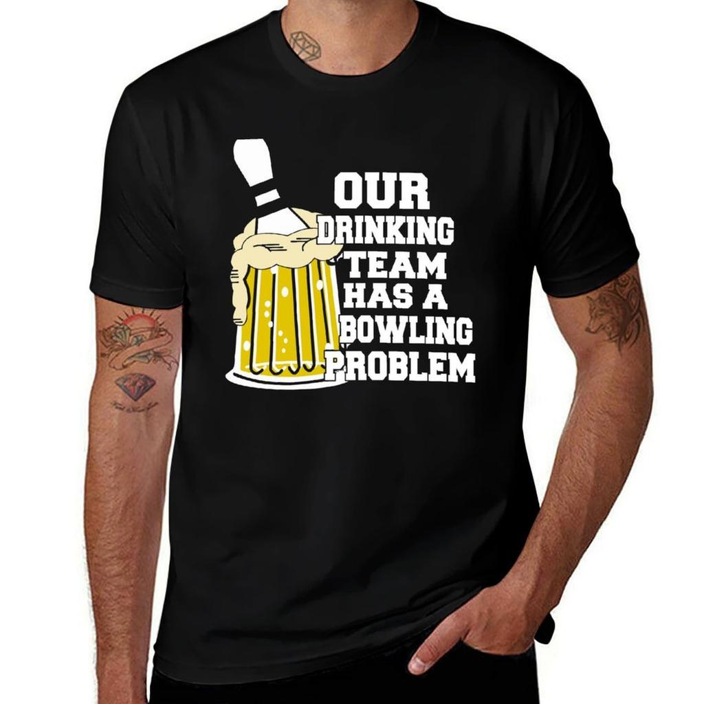 Funny Bowling Team Tshirt Plus Size Workout Short Sleeve Top Tshirt